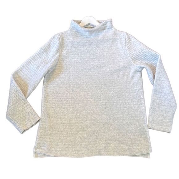 Habitat grey textured cozy mock neck sweater dmsll - Picture 1 of 8